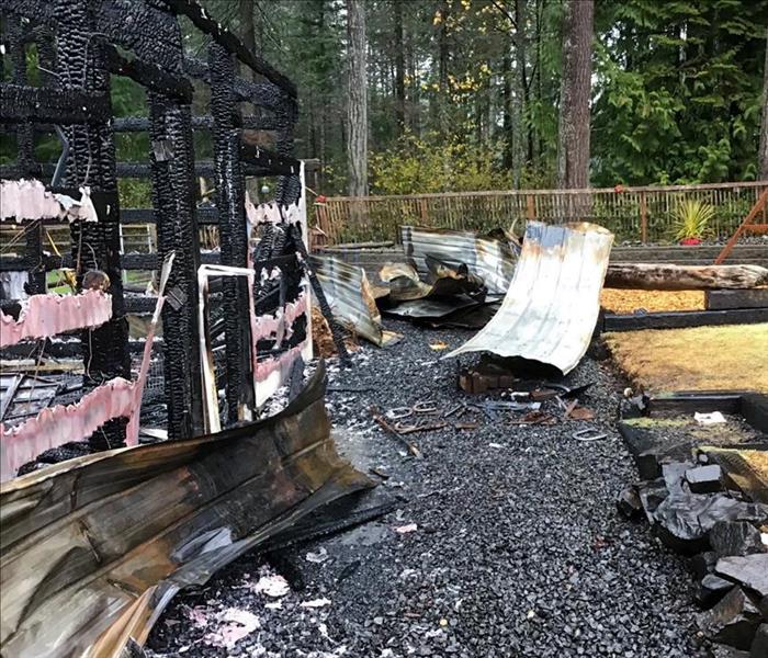 The aftermath of a fire in Auburn, WA